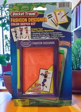 Pocket Travel Fashion Designer Plates color sketch Kit - New/Sealed 2003 Vintage