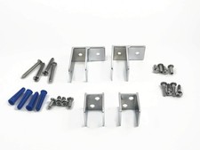 Ear U Shaped Brackets Chrome Cast ZAMAC Pack For 7/8 Inch Panels 4 PCS