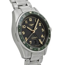 LONGINES Spirit Zulu Time L3.812.4.63.6 Gray Men's Used Watch #3124 3