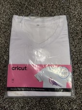Cricut Women's Infusible Ink V-Neck T-Shirt Blank, White - Medium NWT