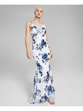 TEEZE ME Womens Dress White Formal Adjustable Straps Lined Juniors 34