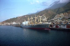 Cargo Ship at La Guaira Port Venezuela 1974 Original 35mm Film Slide