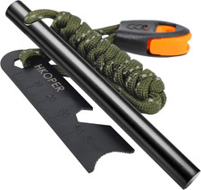 Fire Starter Ferro Rod, 4 Inch Flint and Steel Survival Kit, Flint Fire Starter