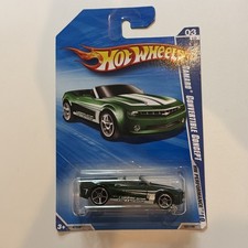 Hot Wheels 2010 HW Performance #101 Camaro Convertible Concept Green w/ OH5SPs