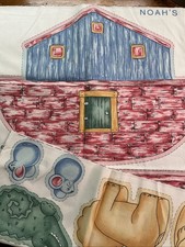 Noah's Ark Cut and Sew Pillow Toy Animals Craft Fabric Panels Cotton