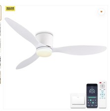 OUTON 106cm Ceiling Fans with Lights and Remote, 6 Speeds Reversible, Dimmable