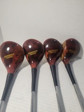 Vintage MacGregor Tourney Velocitized Persimmon Wood Set RT2W 1,2,3,4 4 Clubs