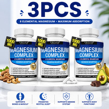 3Pack Toplux Nutrition Magnesium Complex 1000...