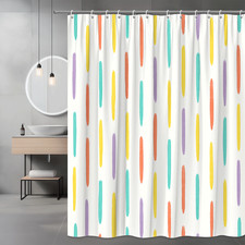 Colorful Vertical Lines Shower Curtain - Fun and Modern Design