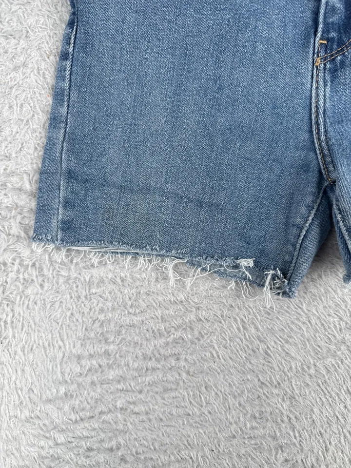 Pantalones Cortos Levis Para Mujer 25 Azul Denim Jean 721 Tiro Alto Corte Mezcla de Algodón 24x4 Foto 3 de 4