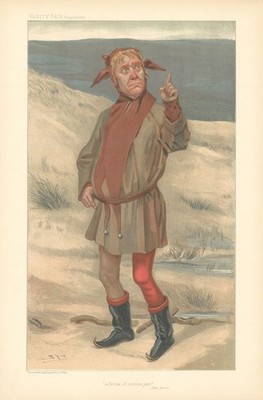 VANITY FAIR SPION CARTOON Lionel Brough ''Ein Kerl des unendlichen Scherzes'' Komiker 1905