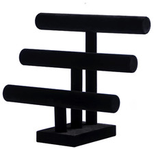 3 Tier Bracelet Holder,Bracelet Display Stand,Black Velvet Jewelry Organizer