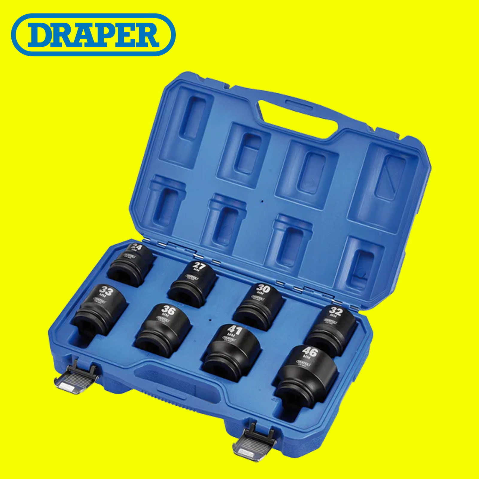 Draper Black Hi-Torq® Metric Impact Socket Set 3/4In Sq. Dr. (8 Piece) Pk 1 20206 - Image 2