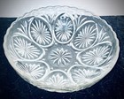 Vintage Anchor Hocking Medallion Crystal Bowl Flower Circle About 8" — photo 1