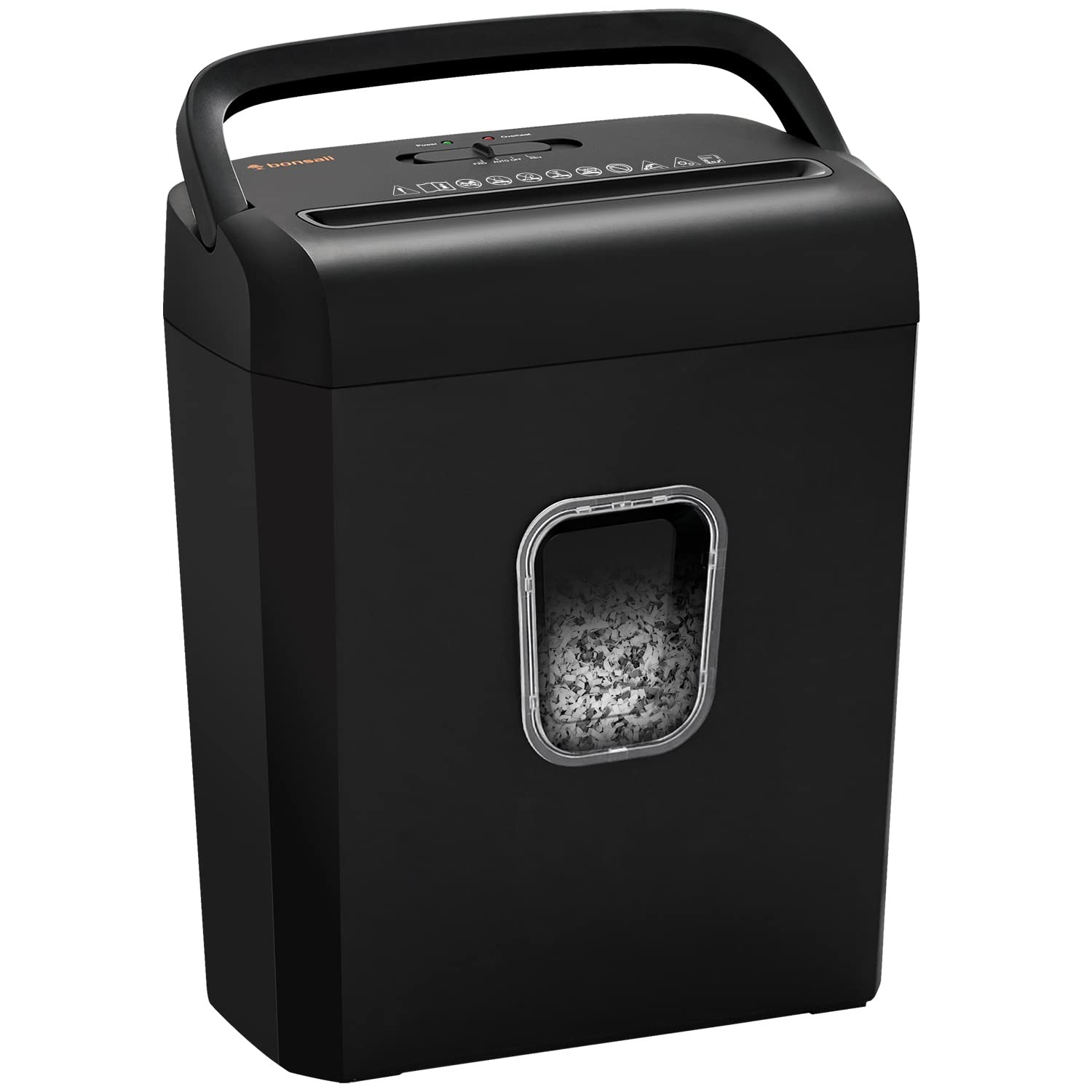 Bonsaii 6-Sheet Micro-Cut Paper Shredder, P-4 Black Microcut