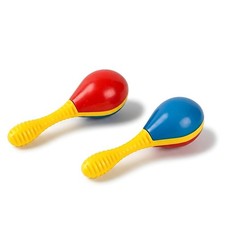 Dulier Maracas for Kids - Pair of maracitos(Set Small, Red, Blue, Yellow