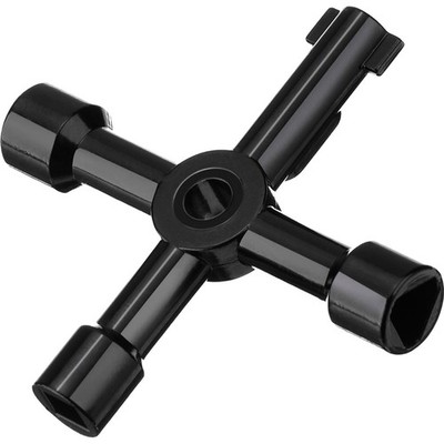 WILLBOND 4 Way Multifunction Utility Key for Water Gas Electric Box Black 