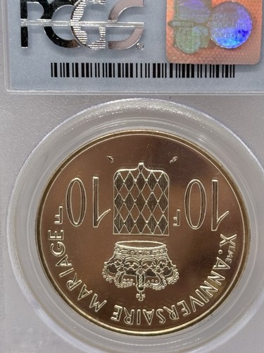 1966 10 Fr PCGS MS64 Monaco Wedding - Picture 3 of 4