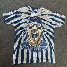 Las Vegas Outlaws XFL Liquid Blue 2000 Tie Dye Men's XL T-Shirt Football
