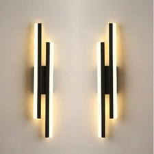 LED Bedroom Wall Lamp Wall Sconces Copper Line Pipe Acrylic Lampshade Indoor