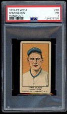 1919-21 W514 #70 Ivan Olson Hand Cut PSA 1 Brooklyn Robins