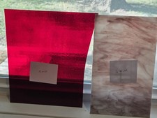 Stained Glass 4 Sheets 9"x10"  8x10" Textured Slag  More Craft Estate