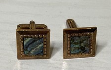 Lot de boutons de manchette vintage coquille d'ormeau fabuleux objets vintage