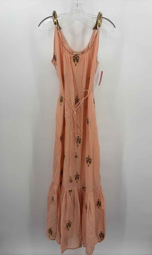 Pre-Owned Farm Rio Pink Size Large Maxi Sleeveless Dress