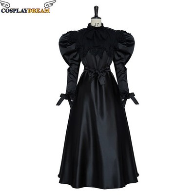 green emerald velvet dress Haunted Beauty Victorian Mourning Dress in Black