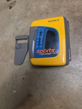 Sony Sports Walkman AM/FM Radio Cassette Player WM-FS191 Yellow Tested Free Ship