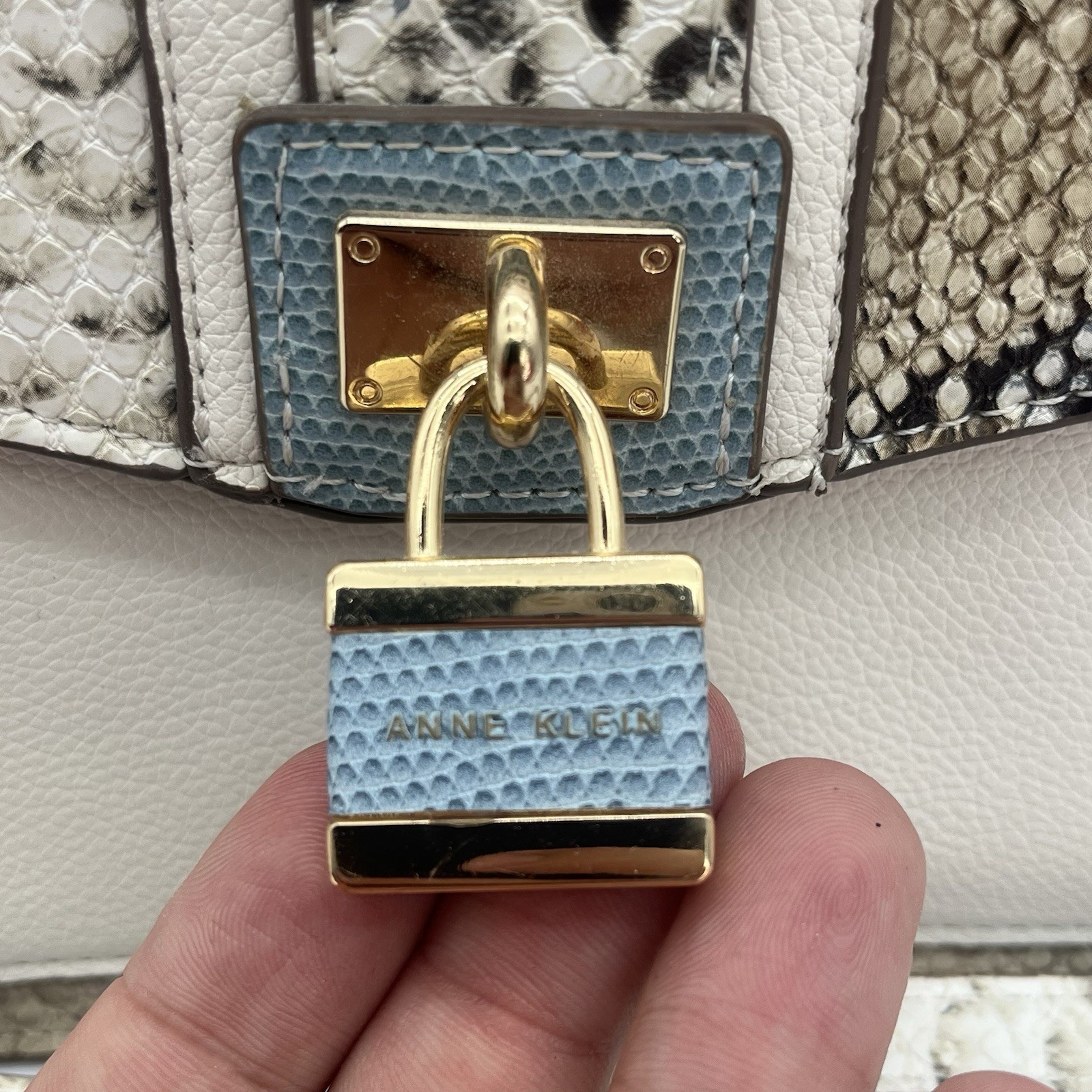 Anne Klein Python Snake Handbag Crossbody Purse R… - image 2