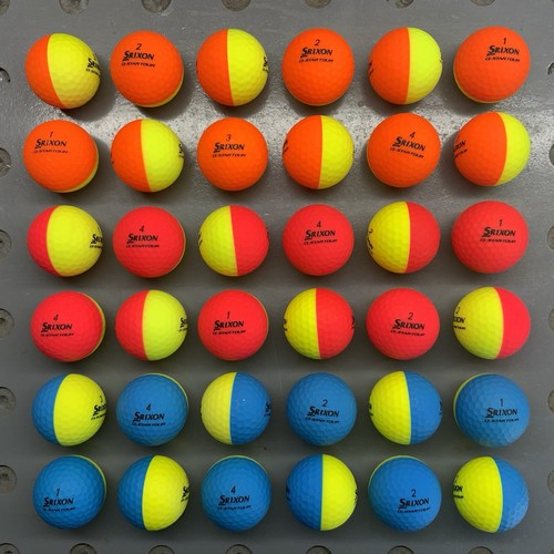 3 Dozen Srixon Q-Star Tour Divide 12 Orange 12 Red 12 Blue Golf Balls 5A Mint - Picture 2 of 2