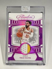 Trae Young 2024-25 Flawless Memorabilia Patch Purple FOTL 3/5
