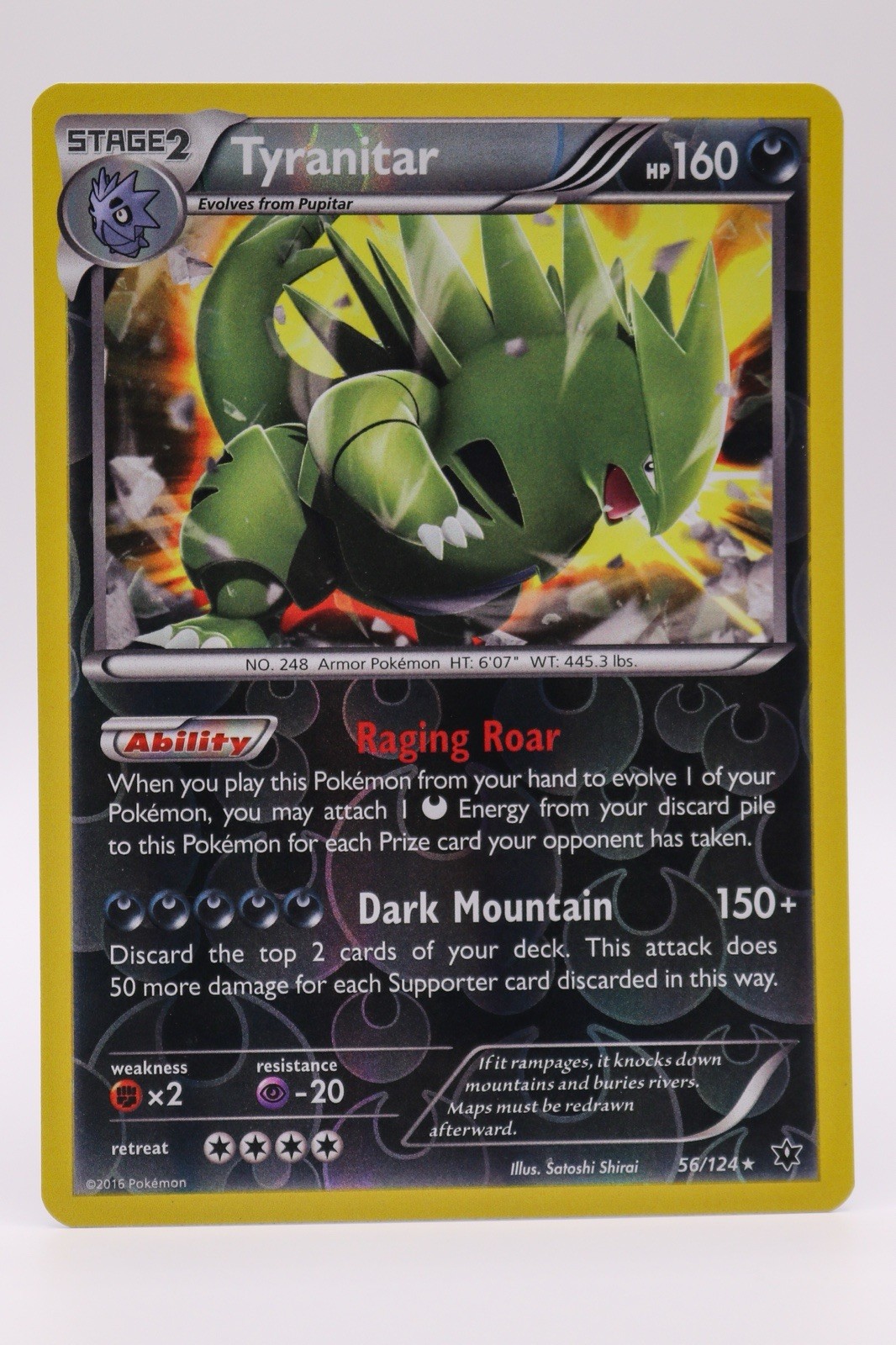 Tyranitar - 56/124 - Pokemon XY - Fates Collide Reverse Holo LP