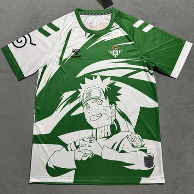Real Betis x Naruto Limited Edition Jersey Hummel Green White Rare