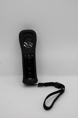 Nintendo Wii Remote Motion Plus Inside In Black, Tested, with Silicone Cover