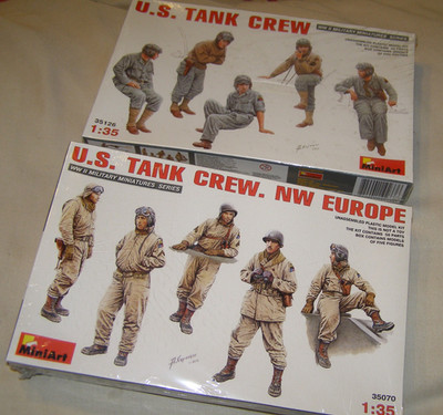 MiniArt 1/35 U.S. Tank Crew + Tank Crew NW Europe #35070 #37005 kits