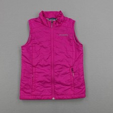 Columbia Vest Girls Medium Pink Omni-Heat Puffer Mighty Lite III Insulated Kids