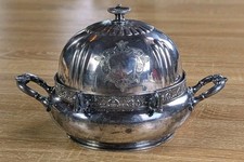 Vintage Knickerbocker Silver Co. Domed Butter Dish Caviar Server Silver Plate
