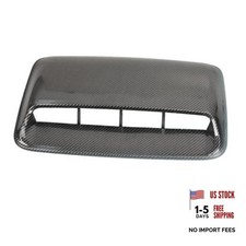 Car Air Flow Decorative,hood air vents for car,Intake Hood Carbon Friber Black