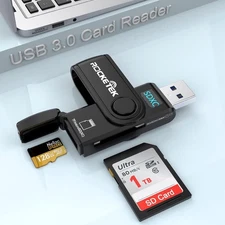 SD Card Reader Flash Drive  USB 3.0 Memory Stick Fold Storage Thumb Stick Pen