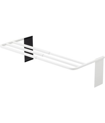 Magnetic retractable washing machine bath towel hanger, white