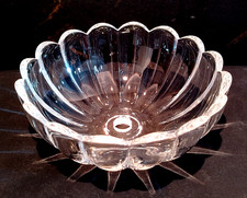 GRAND CRISTAL BOBECHE, Ø 160 mm, H 70 mm, TROU 15 mm, POUR LUSTRES