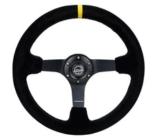 Nrg Innovatios 350mm Deep Dish Steering Wheel Suede Solid Spoke 3 Deep Dish