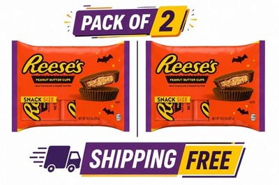 Reese's Milk Chocolate Peanut Butter Cups Halloween Candy 10.5 oz, Pack of 2
