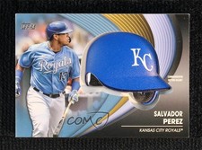 2022 Topps Series 2 Batting Helmet Commemorative Relics Blue Salvador Perez 0v1l