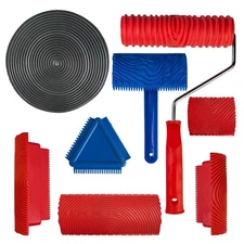 8 Pcs Wood Grain Tool Set,Simulated Rubber Wood Grain Painting Tool,Print Art...