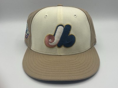 NEW ERA 59 FIFTY MLB MONTREAL EXPOS KHAKI FITTED HAT SZ 7 1/2 MENS