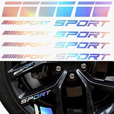 14pcs Car Decal Stickers,Wheel Rim Decal Sticker,Sport Logo 14PCS Multicolor