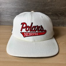 Vintage North High School Polars Hat Cap Snap Back White St Paul Minneapolis